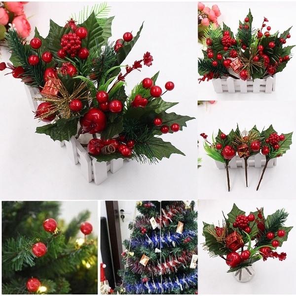 Set 2 Nhánh Quả Mọng Nhân Tạo Bằng Xốp Trang Trí Phòng Khách / Phòng Ngủ / Tiệc Cưới / Giáng Sinh