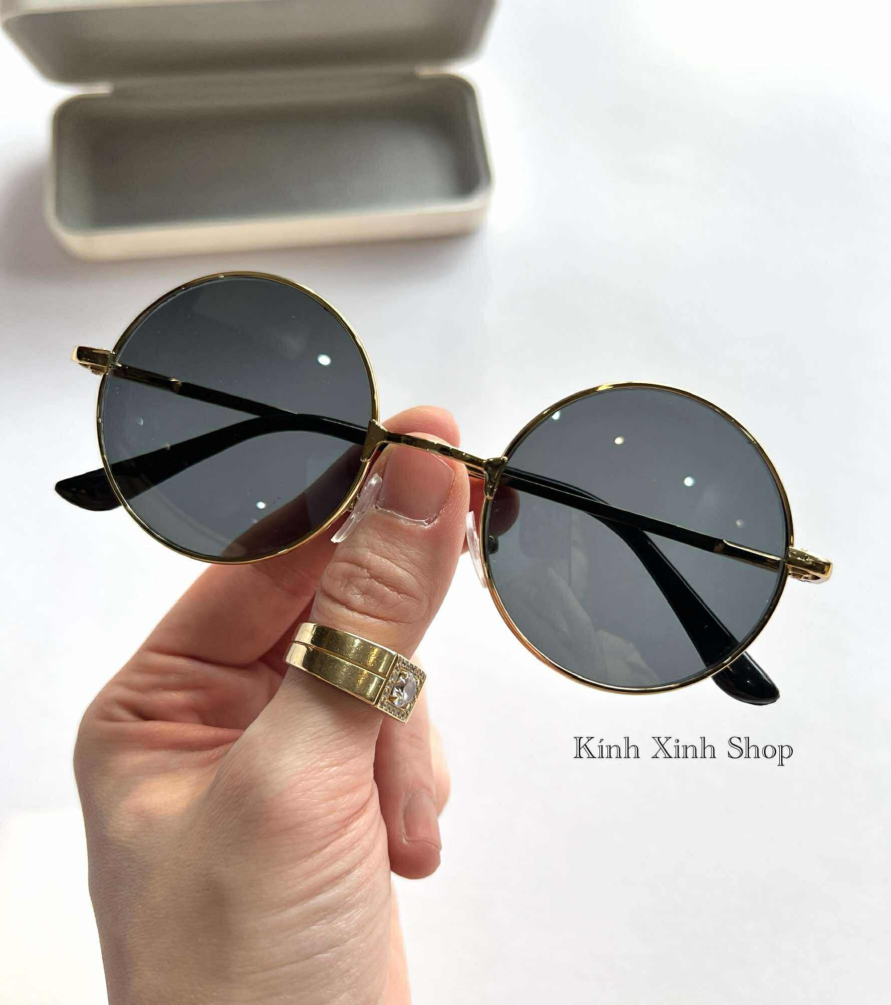 (Hàng cao cấp) Kính râm Mắt tròn xoe dáng thầy bói mắt thủy tinh