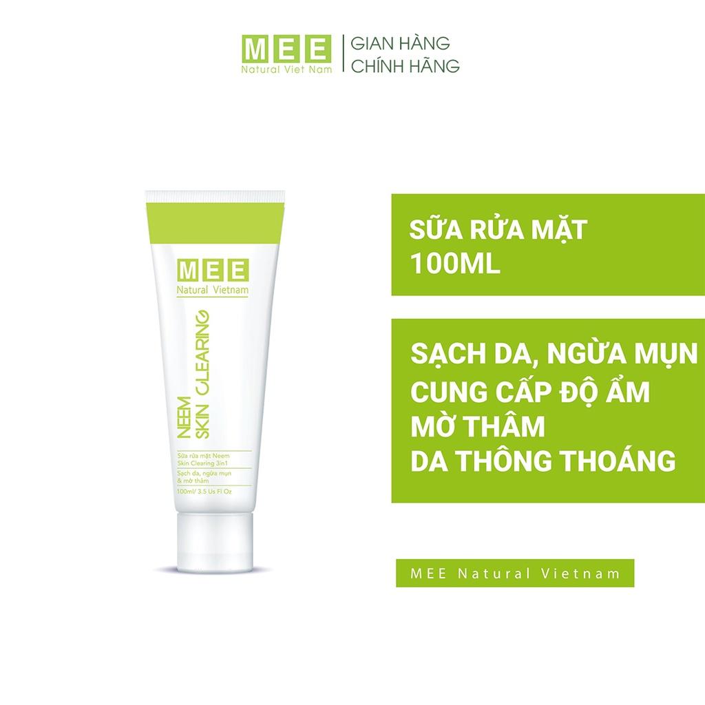 Sữa Rửa Mặt 3 trong 1 NEEM Sạch Da - Ngừa Mụn - Mờ Thâm MEE NATURAL