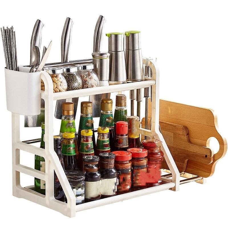 Kệ Để Đồ Nhà Bếp Chữ H Giá Đựng Gia Vị 2 Tầng Đa Năng Thông Minh