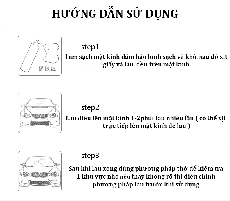 Chai Xịt NANO Chống Mờ Bám Hơi Nước Kính Chiếu Hậu Xe Máy Ô Tô ( Kính Nhà Tắm Kính Đeo Kính Mũ Bảo Hiểm Gương )