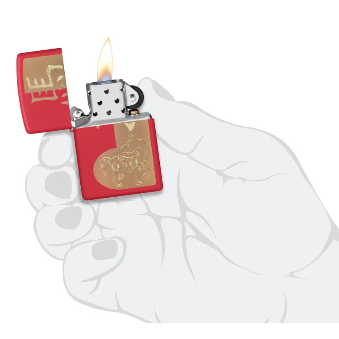 Bật lửa Zippo 2026 Year of the Horse Design - Zippo Chính Hãng Mỹ Hình Con Ngựa Năm Bính Ngọ May Mắn (Mã 46931)