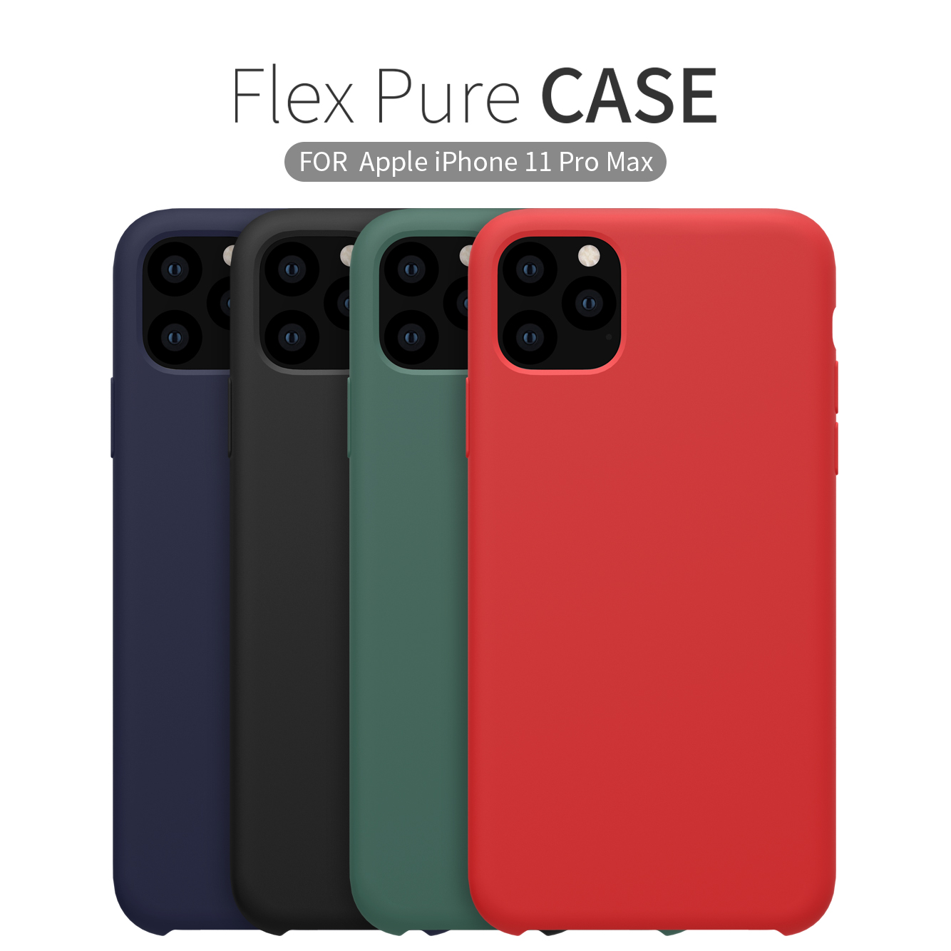 Ốp lưng chống sốc silicon cho iPhone 11 Pro Max mỏng 1mm hiệu Nillkin Flex Pure Cover Case - hàng nhập khẩu