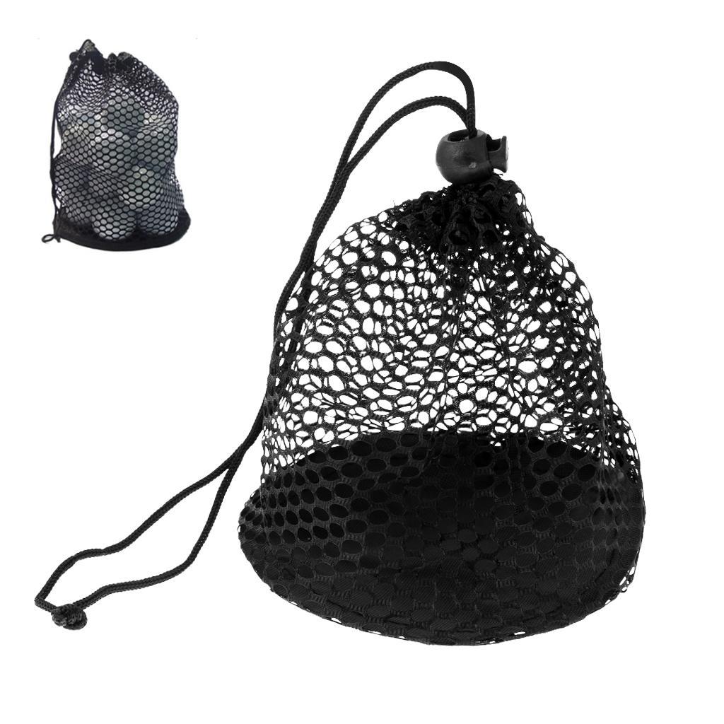 2-6pack Nylon Mesh Nets Bag Pouch Golf Tennis Ball 12 Balls Carrying Holder