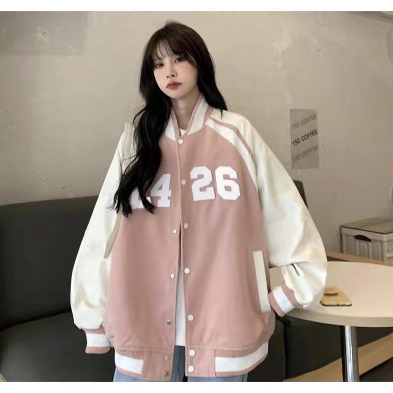 Áo khoác bomber độn bóng chày Nhật Bản polyester nhật mới mùa thu và mùa đông retro áo
