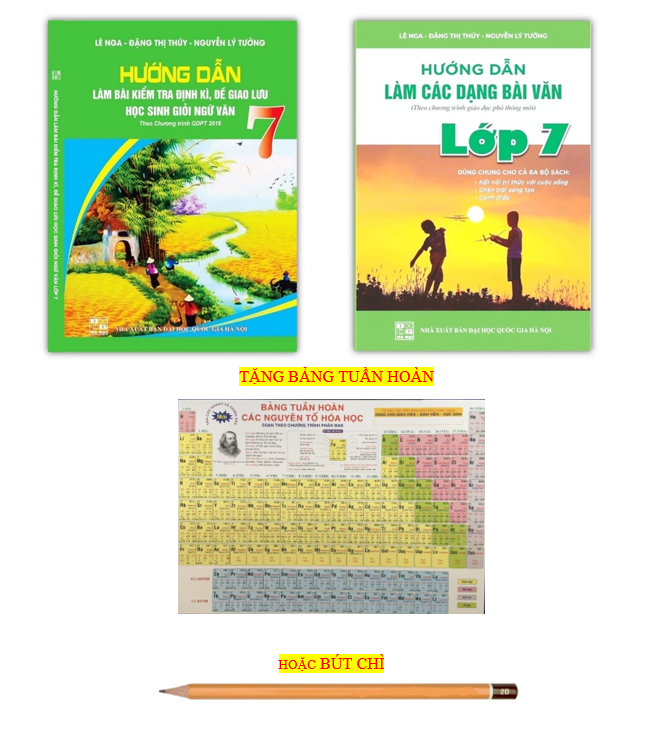 Sách - Combo 2 cuốn Hướng dẫn làm bài kiểm tra định kì + Hướng dẫn làm các dạng bài văn lớp 7