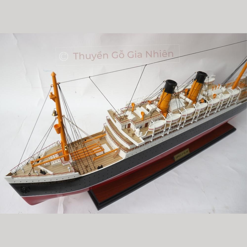 Mô Hình Thuyền Gỗ Trang Trí Phong Thủy Dạng Thuyền Du Lịch EMPRESS OF IRELAND Chính Hãng, Hàng Xuất Khẩu Chất Lượng Cao
