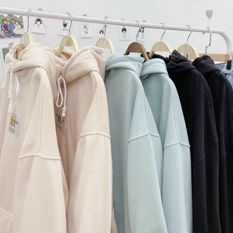 Áo khoác hoodie nỉ form rộng cho nữ áo hoodie zip trơn 1 màu sành điệu, Áo Hoodie Aber, Áo Hoodie Logo 4 Màu Áo Hoodie Nỉ Ngoại Dày Dặn Tay Bồng Form Rộng Unisex [Ảnh Thật + Video], Áo Hoodie Nỉ Lót Bông ABER Unisex