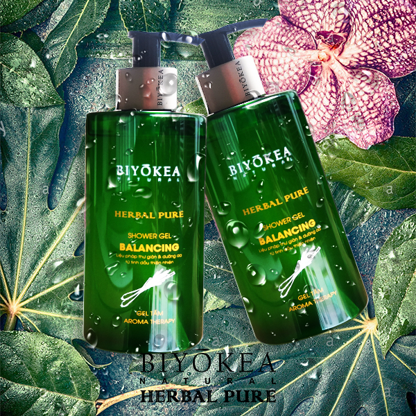 Biyokea Herbal Pure - Sữa tắm gel Balancing 320ml