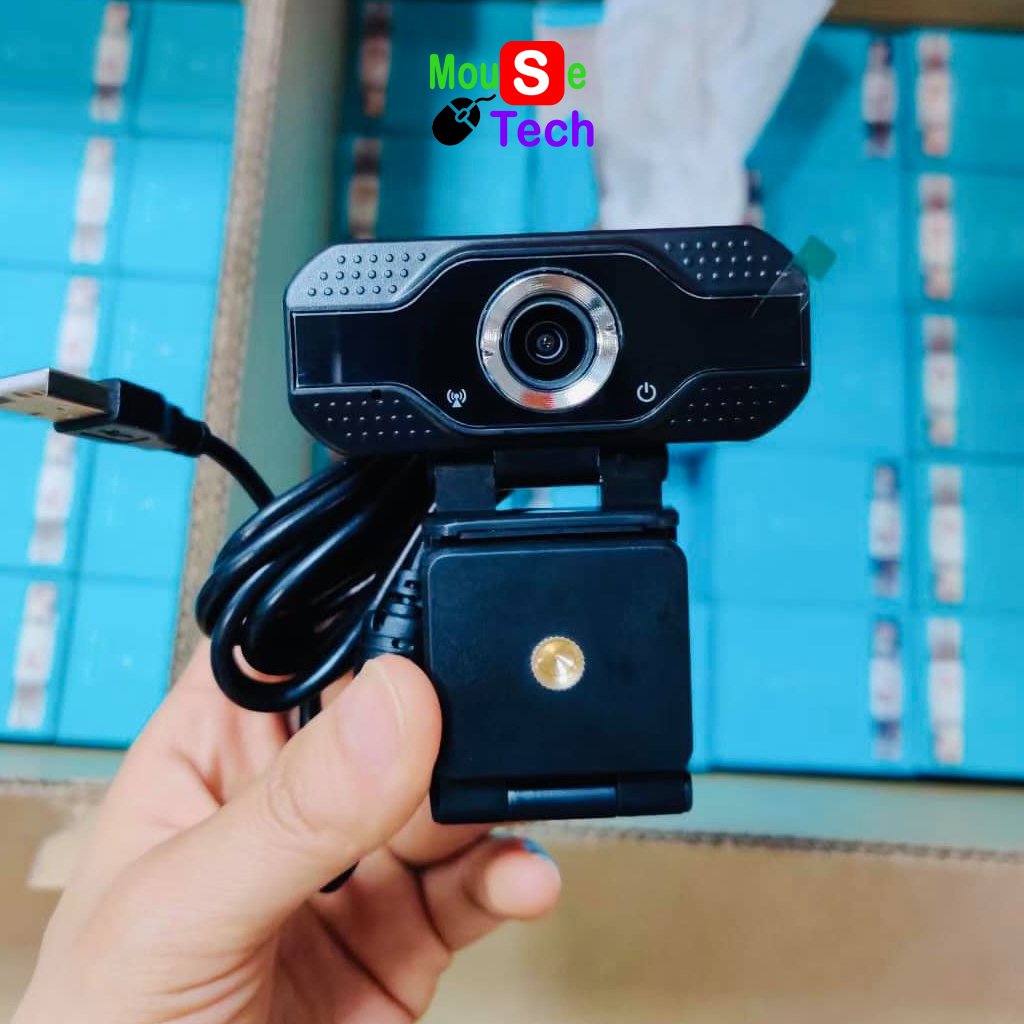 Webcam có mic Full HD 1080P dùng cho máy tính để dạy và học trực tuyến (Tặng lót chuột siêu xinh)