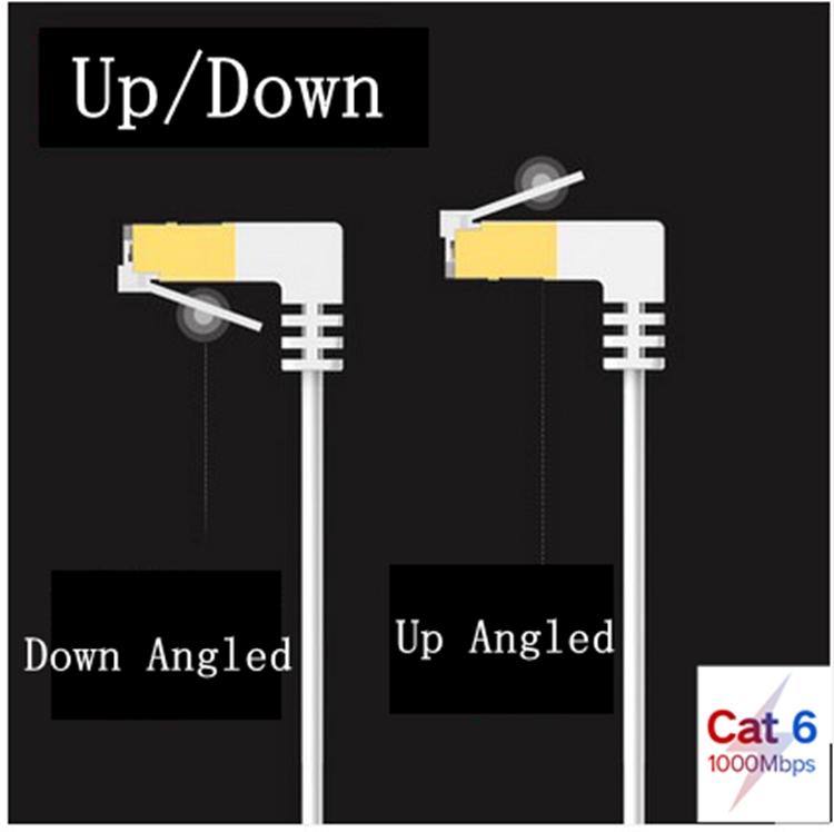90 Độ CAT6 Phẳng Cáp Ethernet 1000Mbps 250MHz CAT6 RJ45 Mạng Ethernet Dây Cáp LAN Cho Máy Tính Router laptop