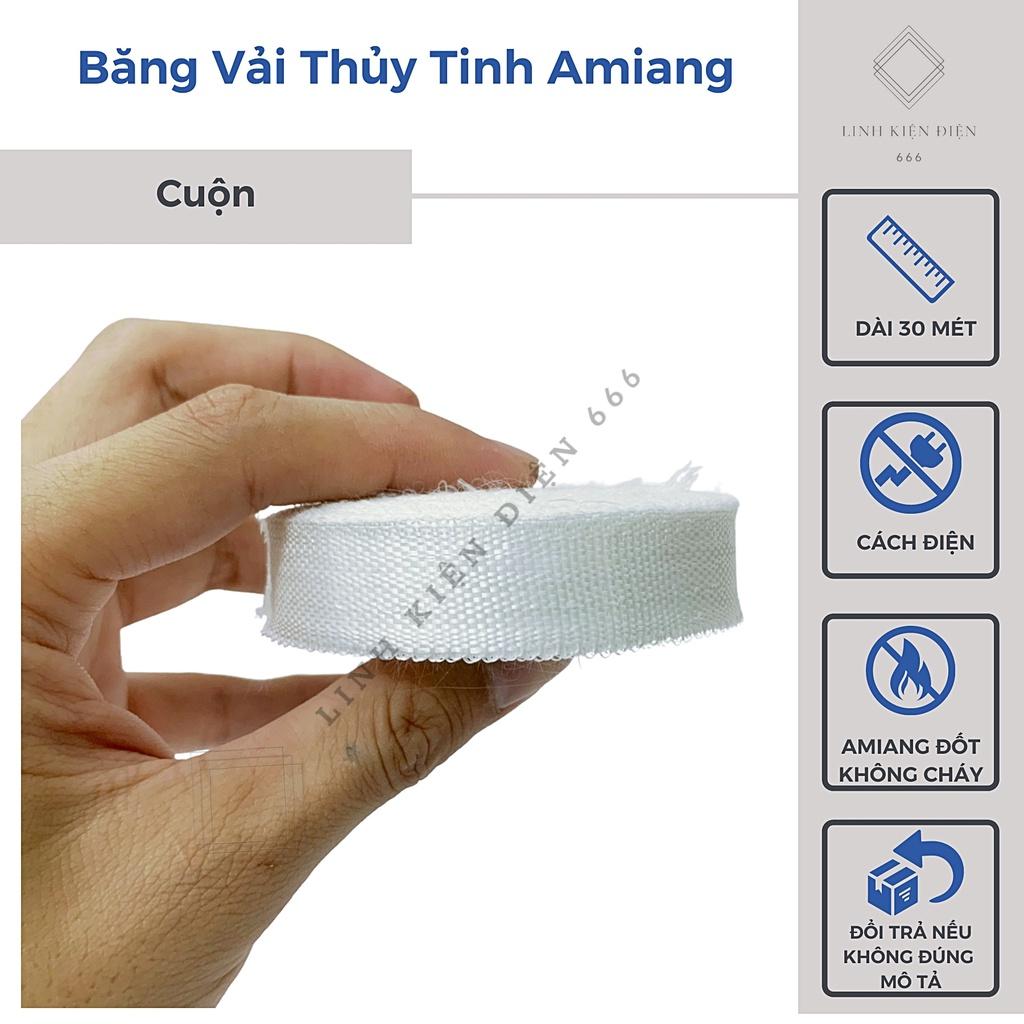 Băng Vải Chịu Nhiệt Thủy Tinh Amiang Cách Điện Quấn Biến Áp Quấn Motor