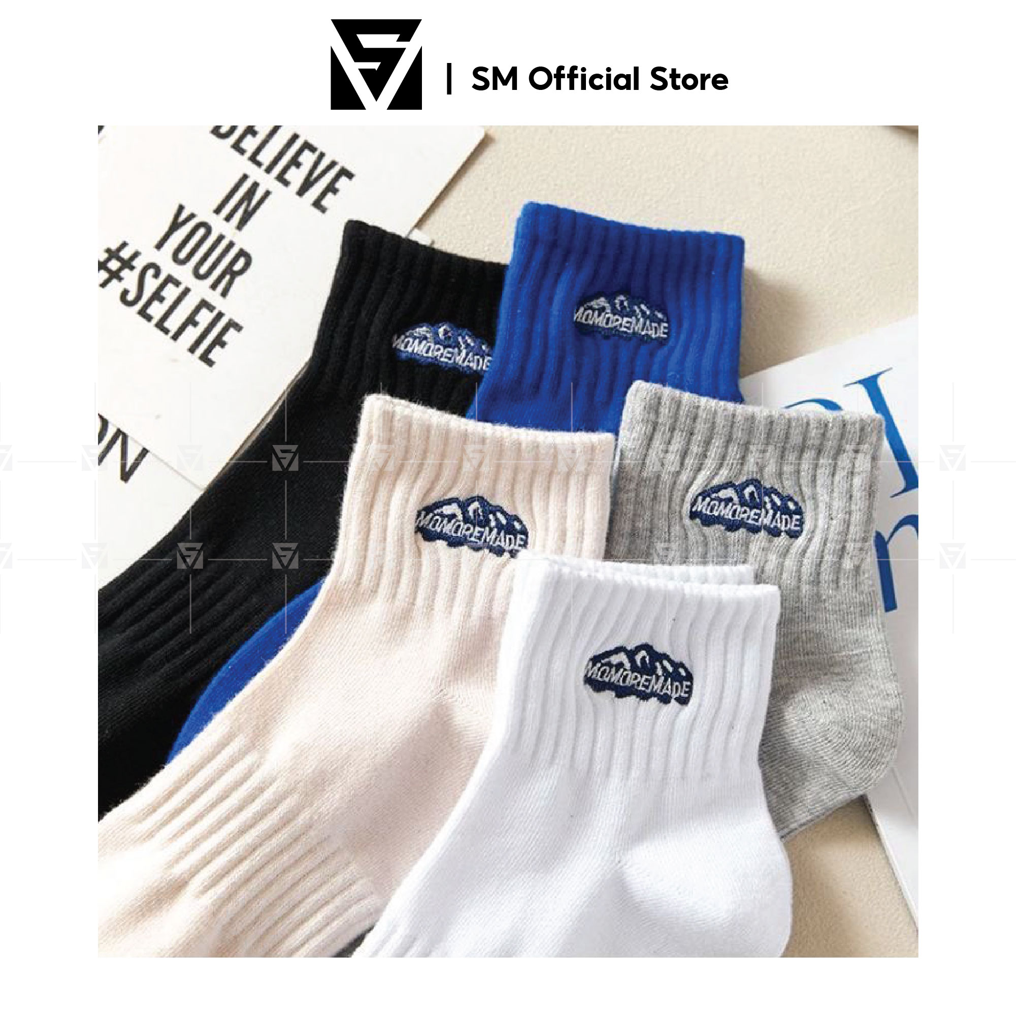 Tất Vớ Thêu Hình Soulmate Store Tất Cotton Vải Co Giãn Phong Cách Ulzzang Hàn Quốc Cho Nam Nữ Smv04