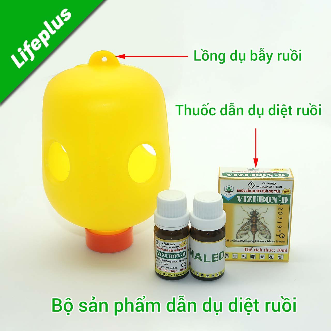 Lọ dẫn dụ diệt ruồi TẶNG lồng bẫy ruồi