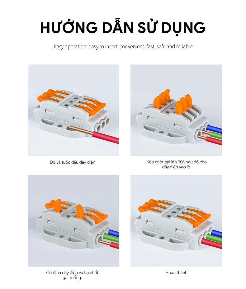 Cút nối dây điện nhanh KV223 ( 6, 8, 10 và 12 cổng)