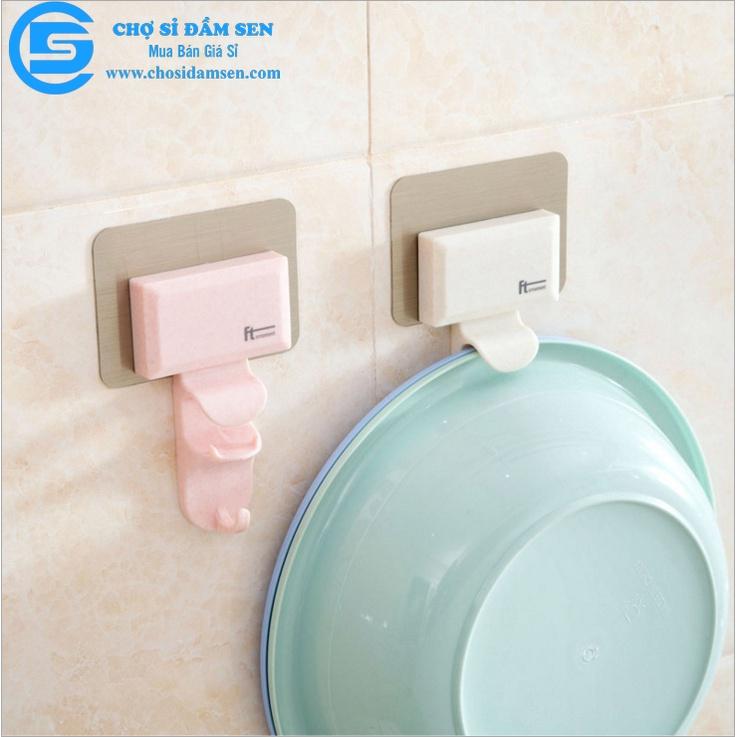 Móc Nhựa Dán Tường Treo Thau Chậu, Khăn, Giá Gắn Tường Treo Đồ Nhà Bếp, Nhà Tắm