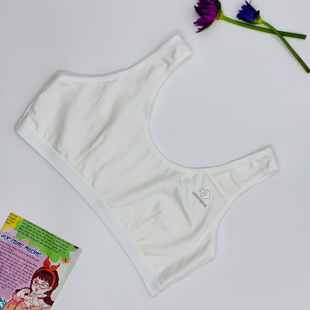 Áo Lót Teen, Áo Bra Học Sinh Màu Trắng Atuner ANT09 Chất Liệu 100% Cotton