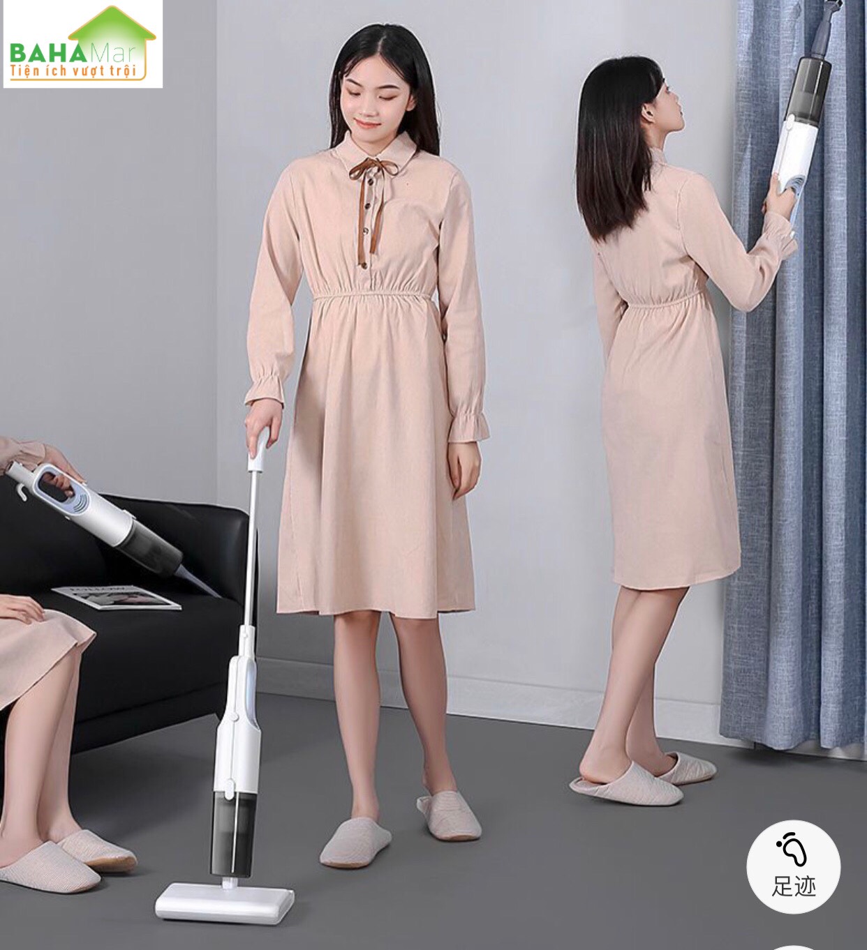 MÁY HÚT BỤI + LAU NHÀ CAO CẤP CẦM TAY KONKA ĐA NĂNG TẤT CẢ TRONG MỘT MÁY "BAHAMAR" Máy tích hợp hút bụi và lau trong cùng một máy