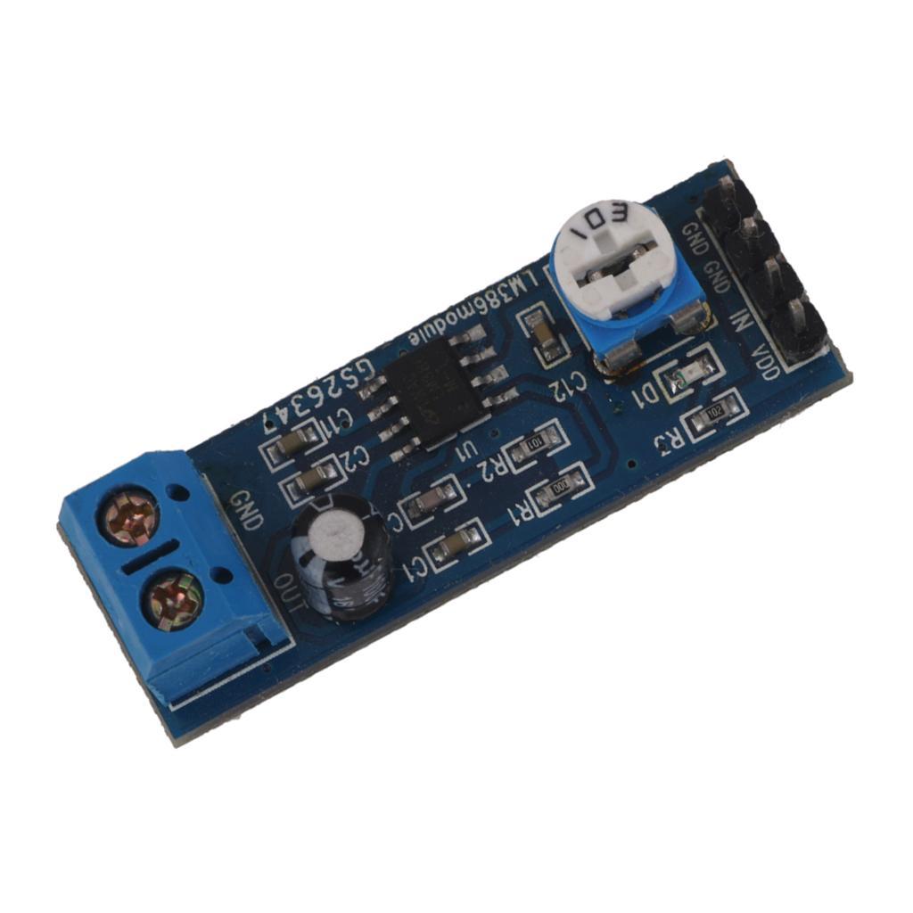 1Piece LM386 200 Gain Mono Audio Amplifier Board Adjustable Volume 5-12V