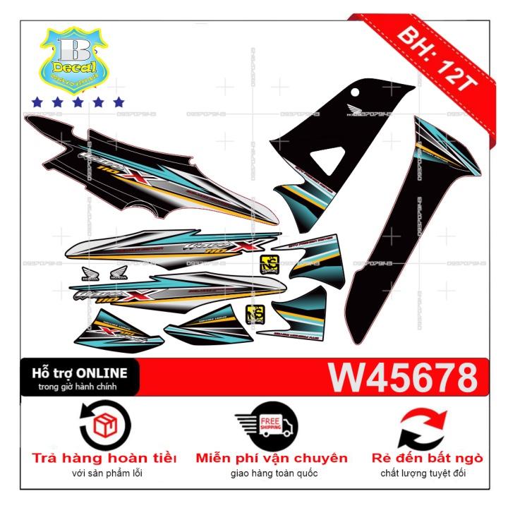 Tem rời wave X 2016 xanh đen