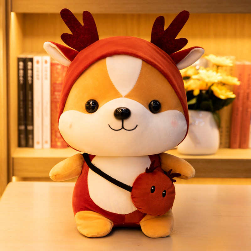 Gấu bông chó Shiba cosplay tuần lộc siêu dễ thương (23cm---&gt;50cm) món quà noen tuyệt vời cho bé &amp; người yêu, hàng xịn cao cấp loại 1