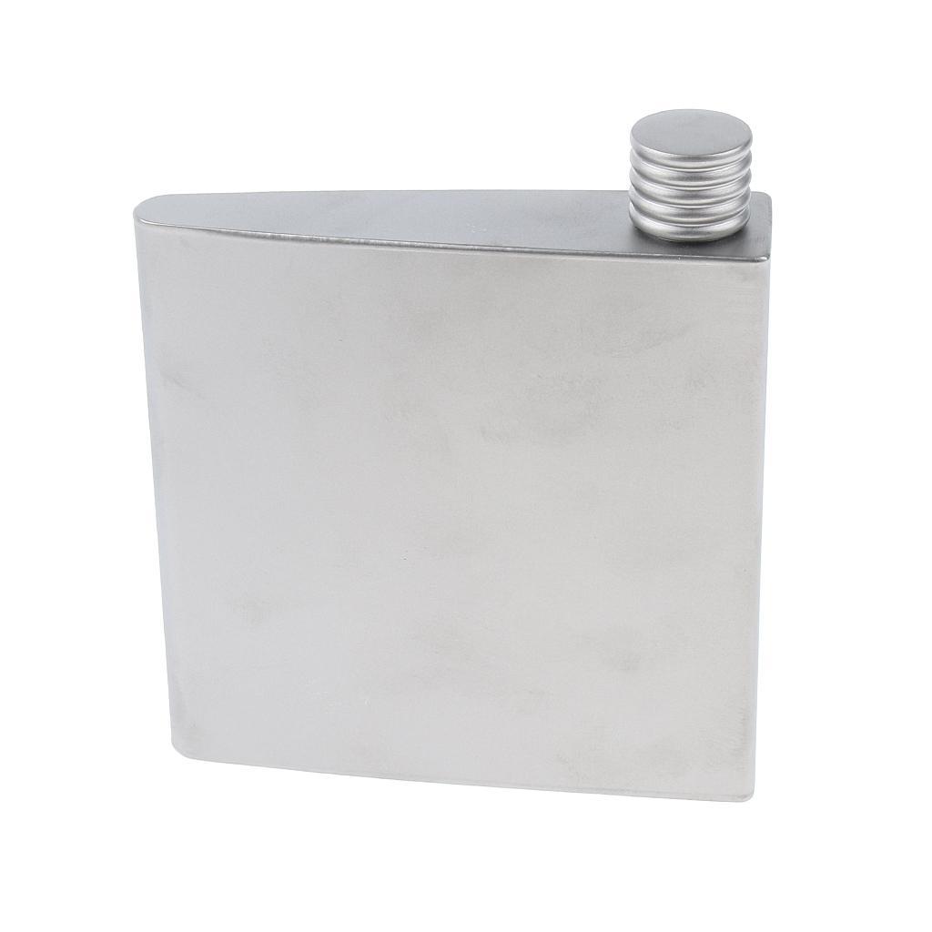 175ml Titanium Pocket Flask Hip Flask Alcohol Drink Flask with Funnel & Carrying Bag