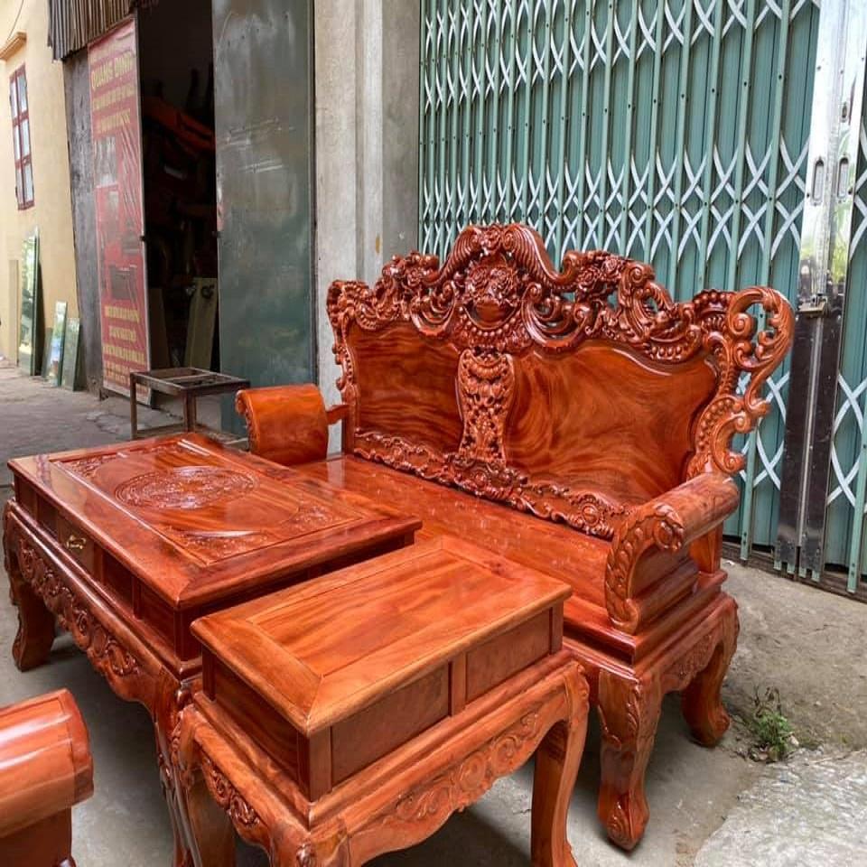 Bàn Ghế Hoàng Gia Gỗ Xà Cừ