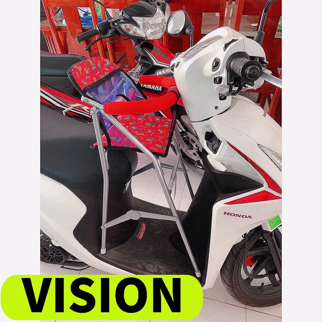 GHẾ ĐI XE VISION CHO BÉ , GHẾ GA XẾP SẮT SƠN TĨNH ĐIỆN