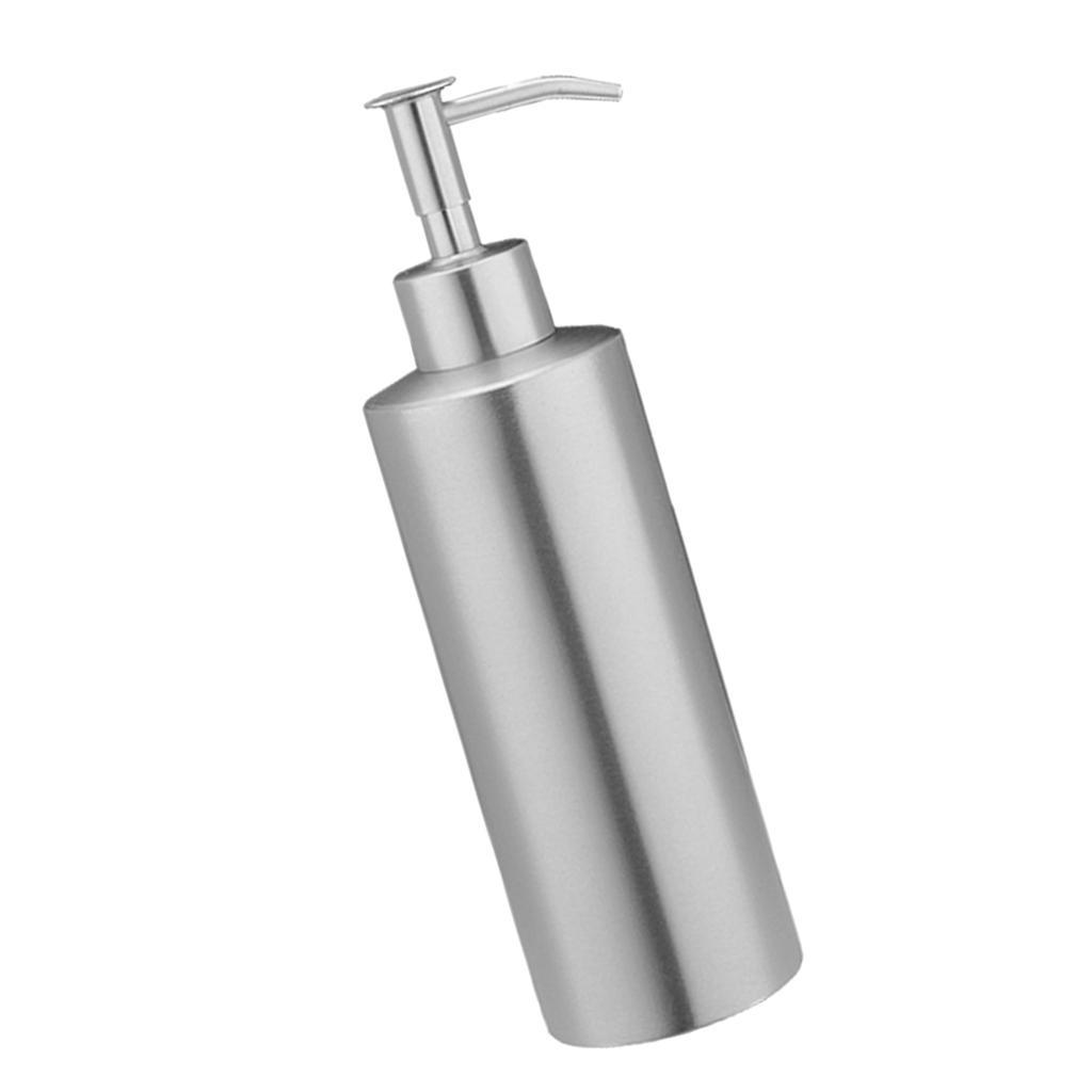 Silver Countertop Soap Dispensers Lotion Bottle with Rust Proof Stainless Steel Pump, Lotion/Soap Dispenser for Kitchen or Bathroom