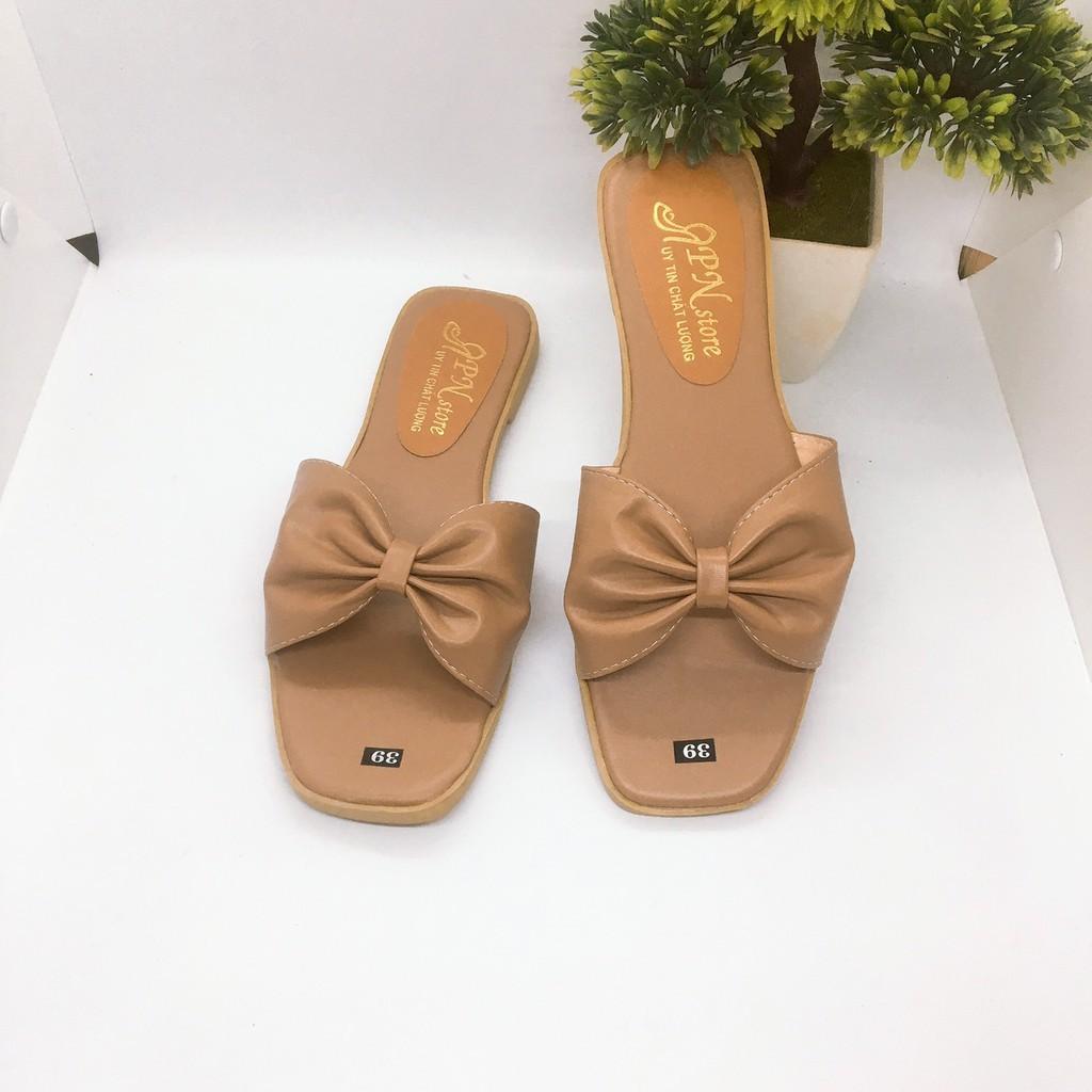 Hàng y hình Dép quai nơ thời trang, nơ buộc kiểu mới T&T