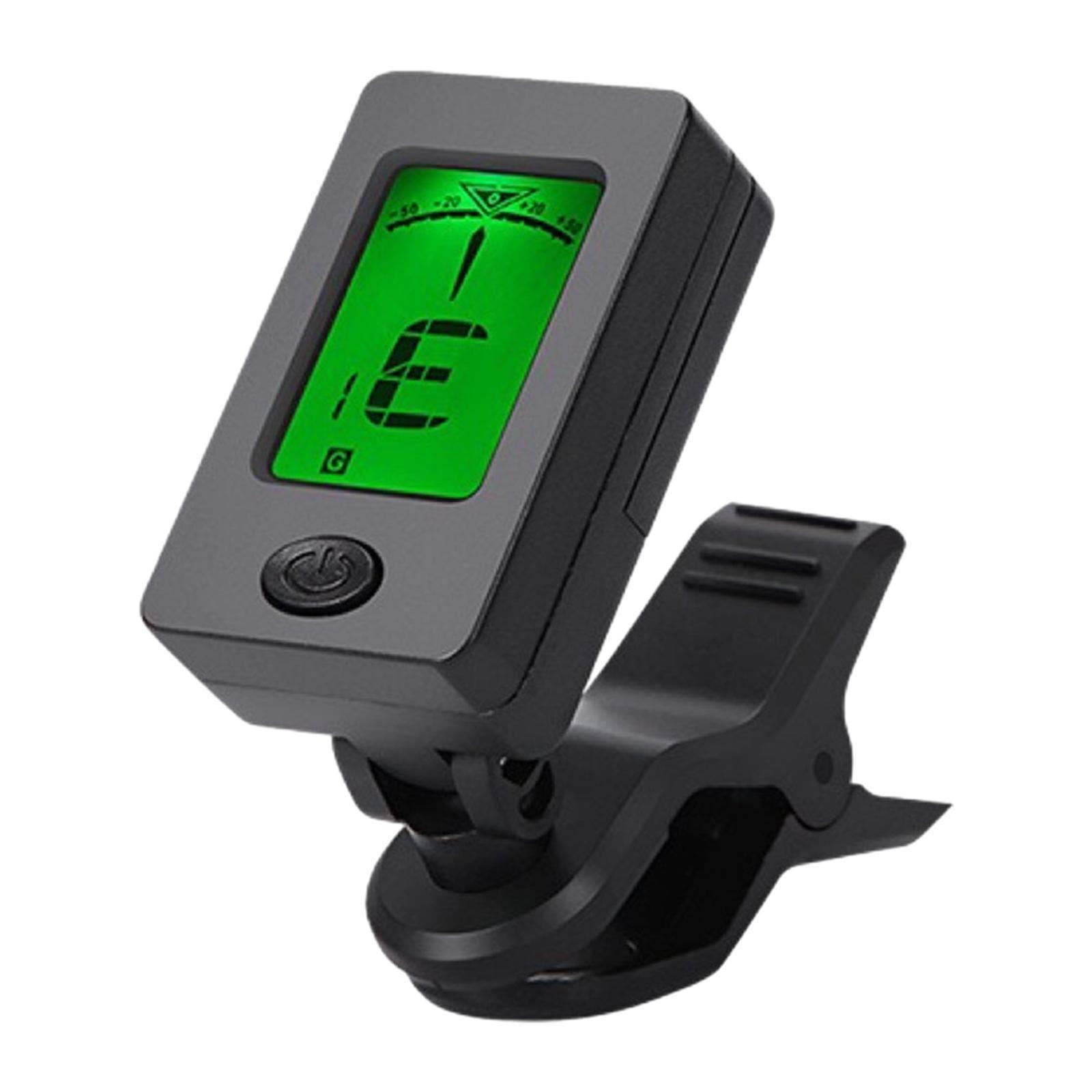 Clip on Tuner Guitar Tuner Bass Tuner Portable High Sensitivity Quick & Accurate Tuning Multifunction for Violin Guitar Stringed Instruments