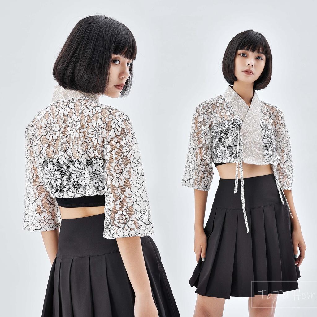 Áo Croptop Ren Khoác Ngoài Phong Cách Hàn Quốc - Hanbok Himi Ver2