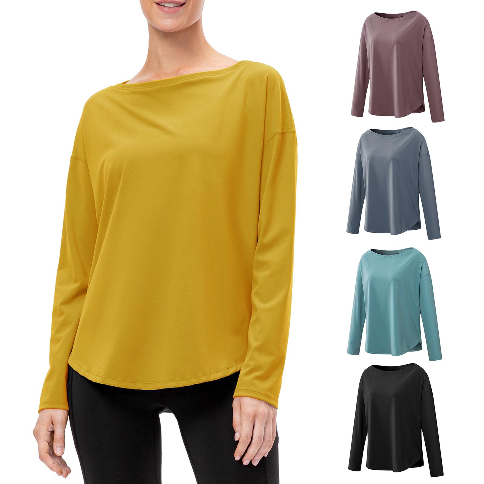 Áo thun thoáng khí cho nữ tập thể dục, yoga dài tay