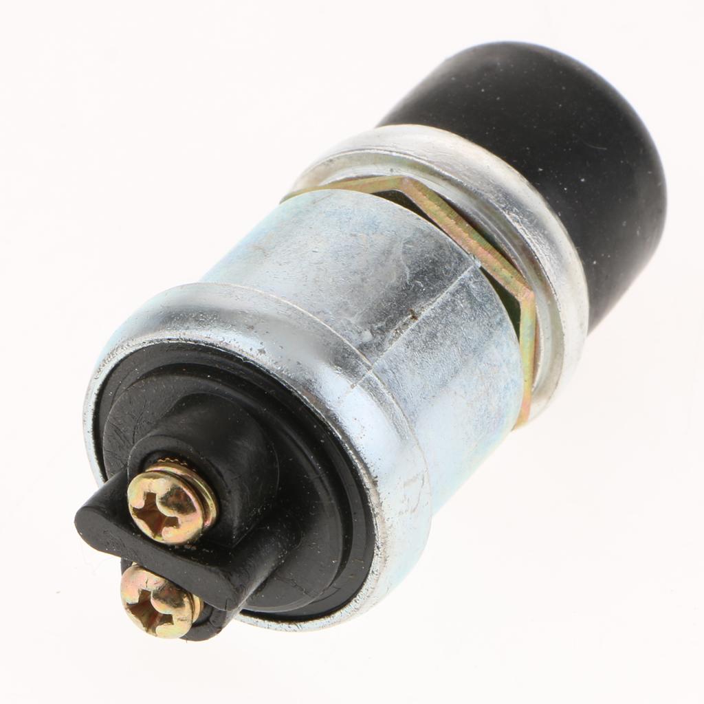 16mm AC 12V 3A Chống Nước Nhất Thời Đẩy Bắt Đầu Nút Công Tắc Đen + Bạc