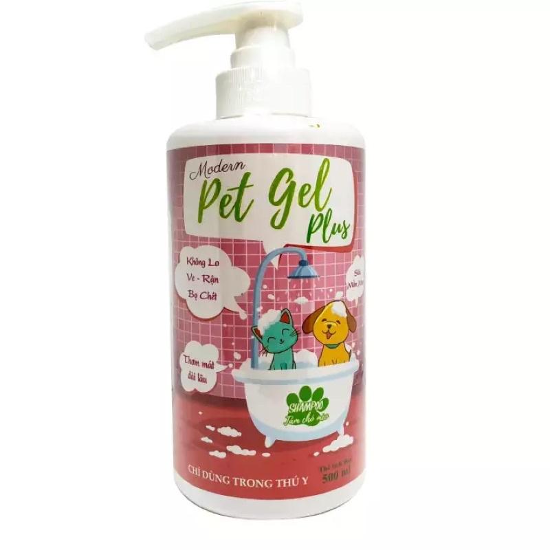Sữa Tắm cho chó mèo Modern Pet Plus . Sữa Tắm chó mèo, khử mùi, diệt ve rận, mượt lông. Chai 500ml.