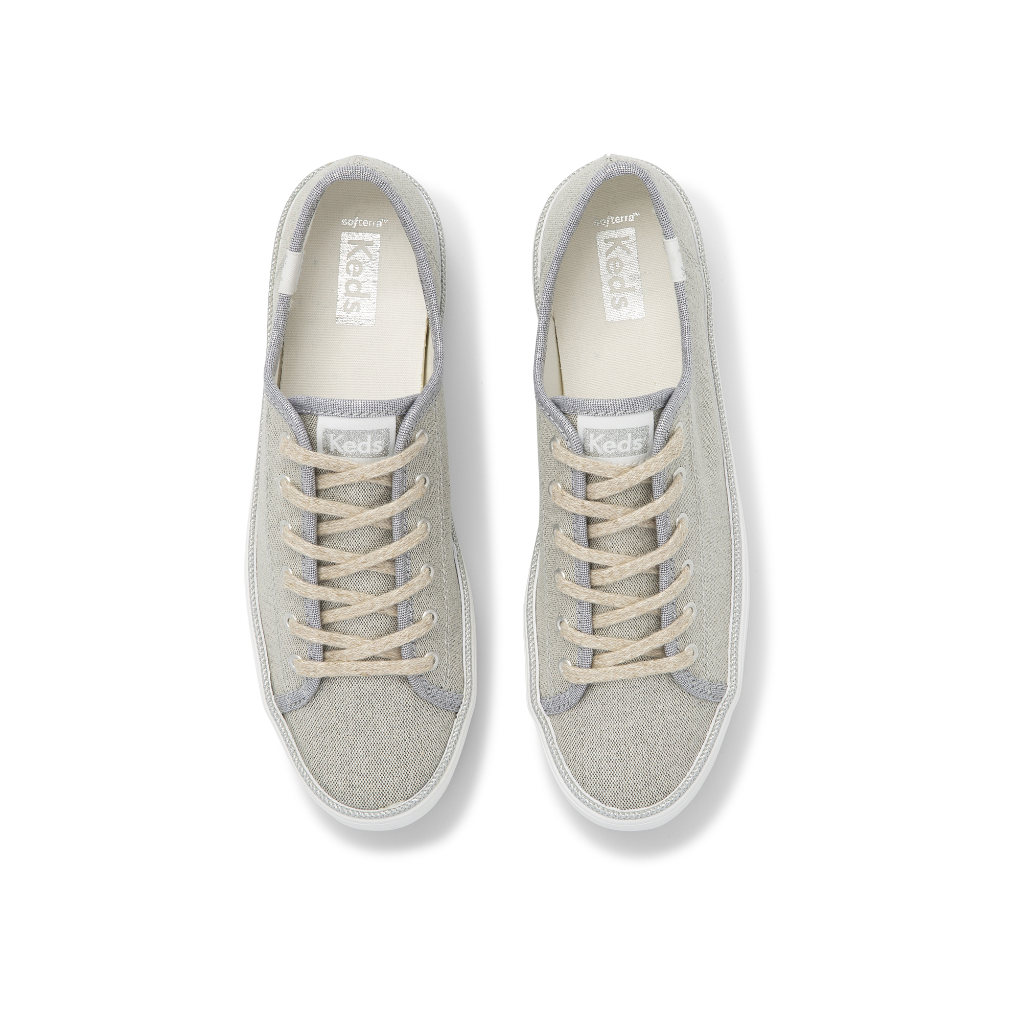 Giày Keds Nữ- Triple Kick Metallic Silver Canvas- KD066515