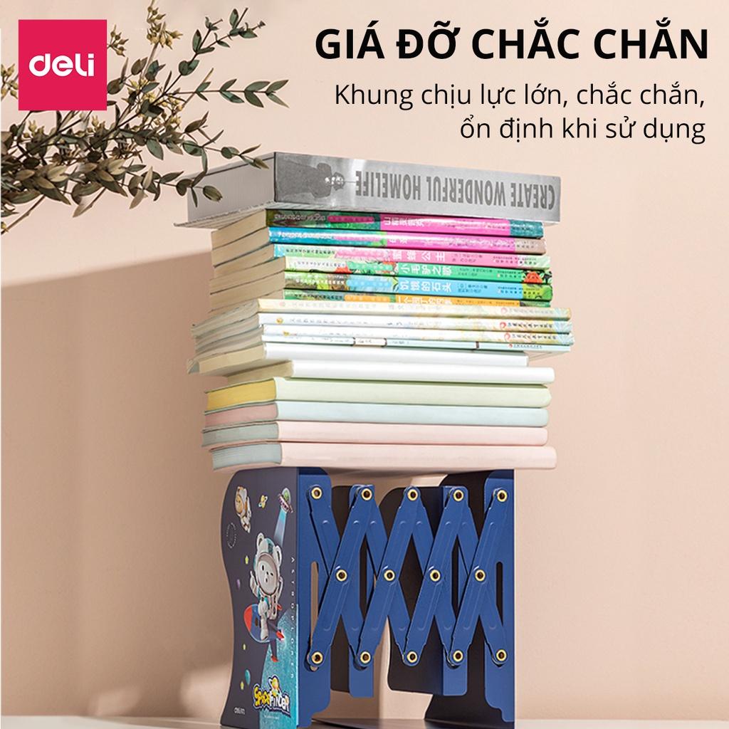 Kệ Chặn Sách Xếp Giá Đựng Tài Liệu Mở Rộng Kim Loại Deli Hình Cute Gấu Phi Hành Gia - Phù Hợp Học Sinh Văn Phòng - TB500