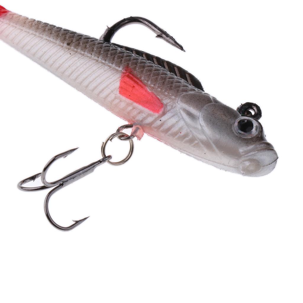 4Pc Jig Lead Heads  Soft Lure Sea Fishing Cod Pollack Bass Jewfish