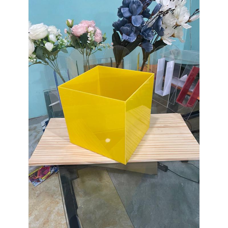 hộp mica 5 mặt, nhiều màu, nhiều kích thước, dày 3mm - Xanh lá