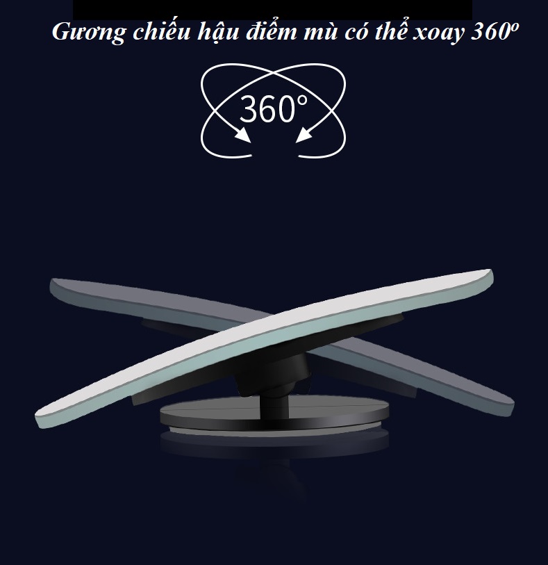 Gương cầu Ô tô độ nét cao không viền gương tròn nhỏ điều chỉnh điểm mù gương lùi kính góc rộng