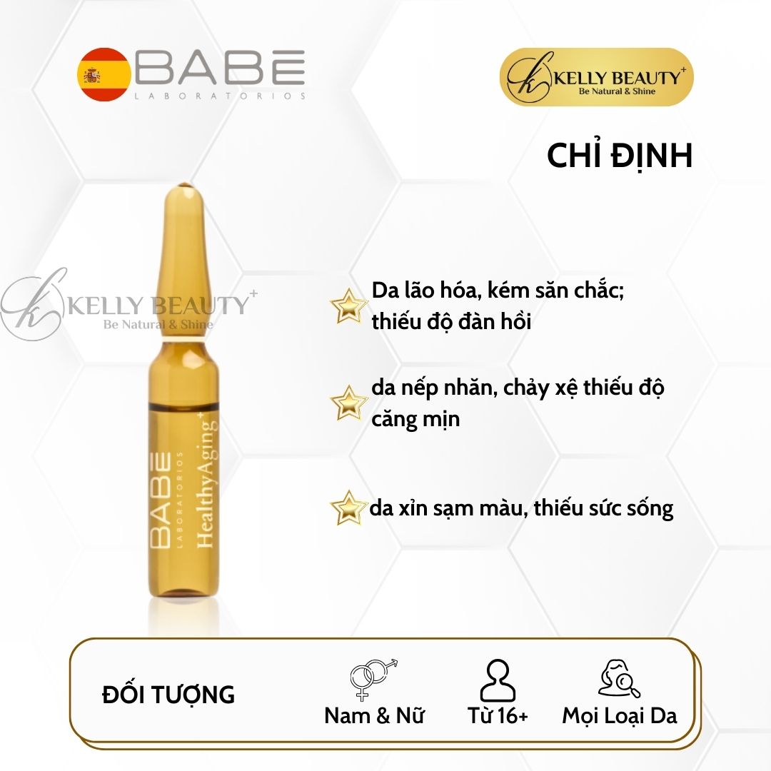 Huyết Thanh Tái Tạo Trẻ Hóa Da BABE HealthyAging Multi Defense Age Rescue Ampoules | Kelly Beauty