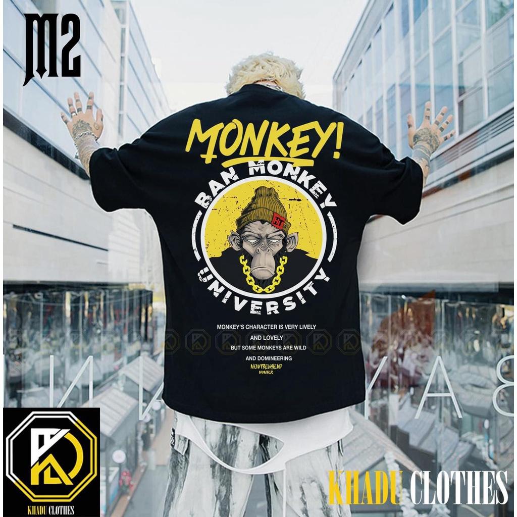 ÁO THUN UNISEX NAM NỮ monkey đầu khỉ