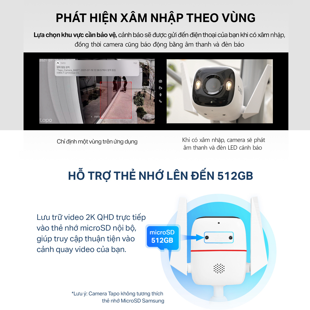 Camera Wifi Ngoài trời TP-Link Tapo C320WS - Độ phân giải 2K 4MP, Chống chịu thời tiết IP66, Có màu ban đêm, Còi báo động - HÀNG CHÍNH HÃNG