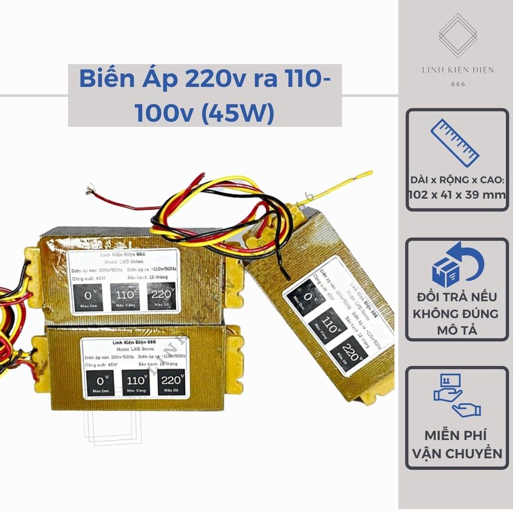 Biến Áp 220v Ra 110v 45w - 60w 100% Dây Đồng Máy Biến Áp Đổi Nguồn