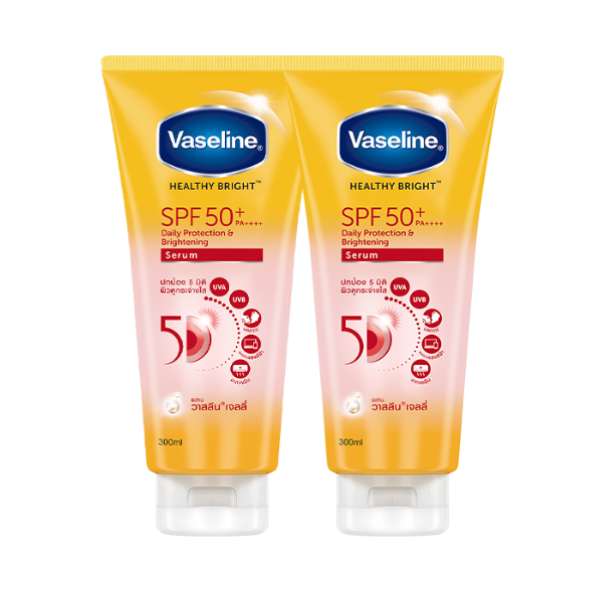 Combo 2 Serum chống nắng cơ thể Vaseline 50x bảo vệ da với SPF 50+ PA++++ giúp da sáng hơn gấp 2X 300ml