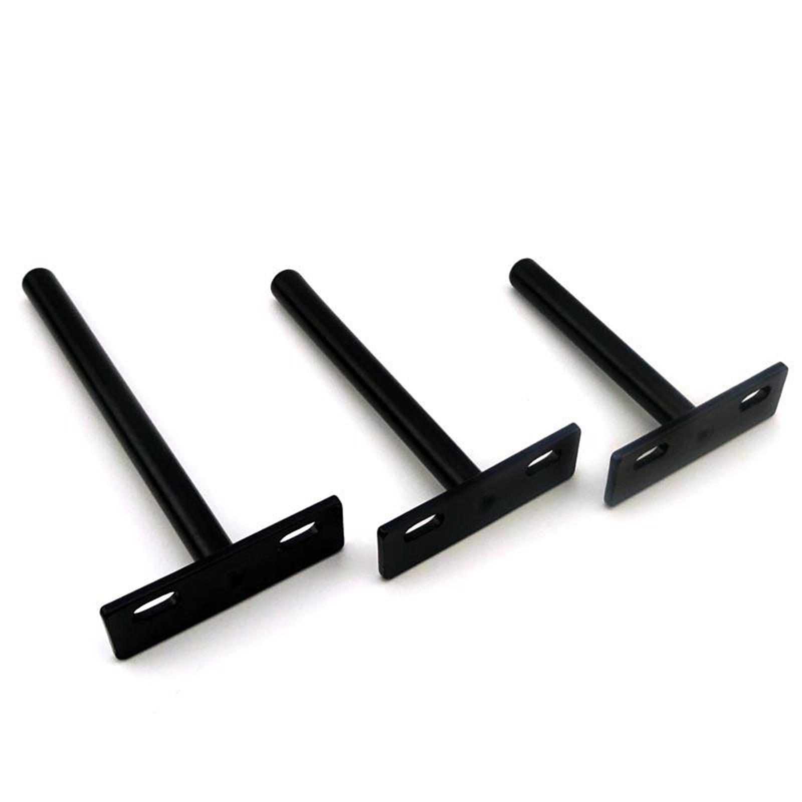 2xFLOATING SHELF BRACKETS SCREW WALL SHELVES SUPPORT HOLDER 12.4x6.2x2cm