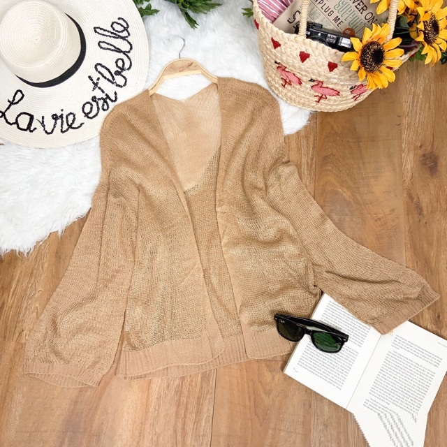 Áo khoác cardigan vải len mỏng cho các nàng