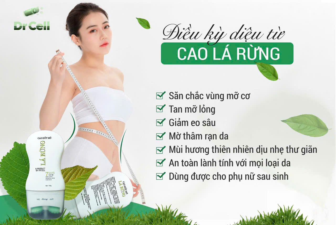 Cao Lá Rừng Dr Cell 150g hỗ trợ làm mềm các mô mỡ, thu hẹp kích thước mỡ, săn chắc da, mờ thâm rạn - Hàng chính Hãng