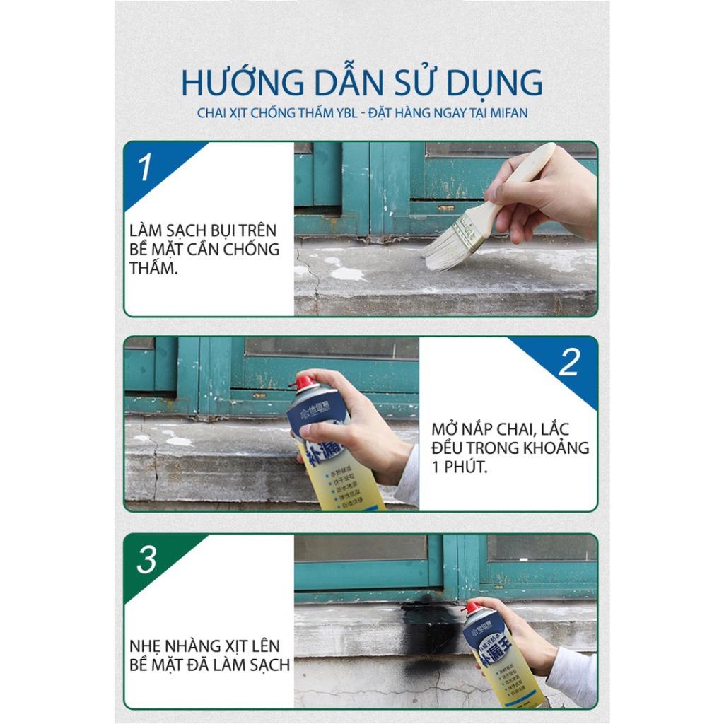 Bình xịt chống thấm, chống dột chống thấm nước hiểu quả sử dụng trên mọi loại bề mặt đa năng