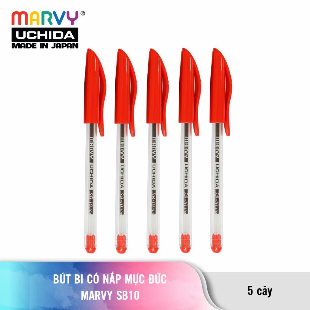 Combo 5 cây Bút bi có nắp mực Đức MARVY SB10 ngòi 1.0mm